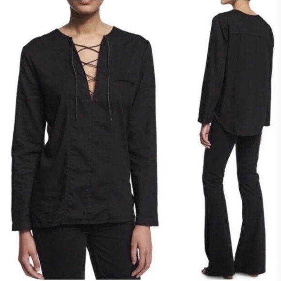 McGuire Penelope Lace Up Shirt in Anisette - Picture 1 of 8